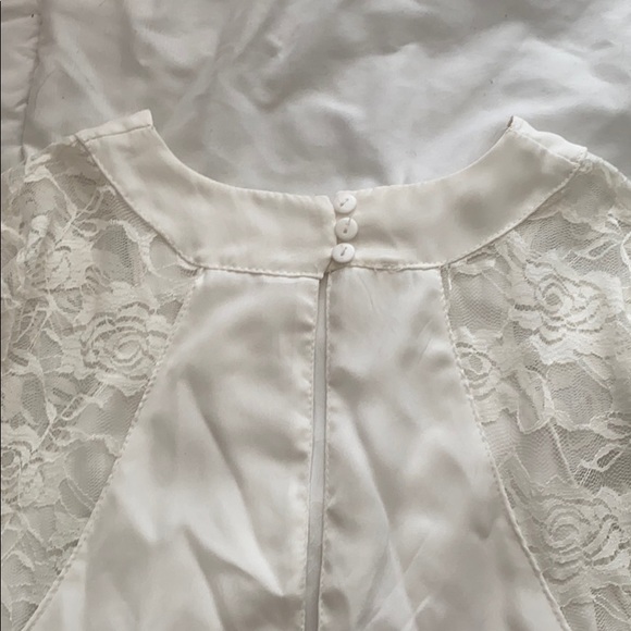 White lace cap sleeve dress size S - Picture 3 of 3